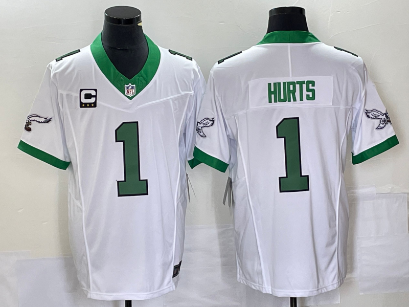 eagles white #1 jersey