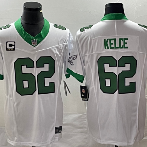 eagles #62 white jersey
