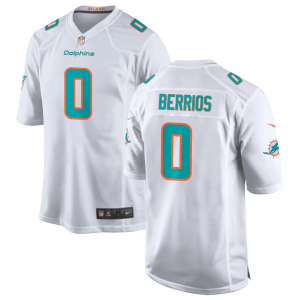 dolphins white #0 Braxton Berrios jersey