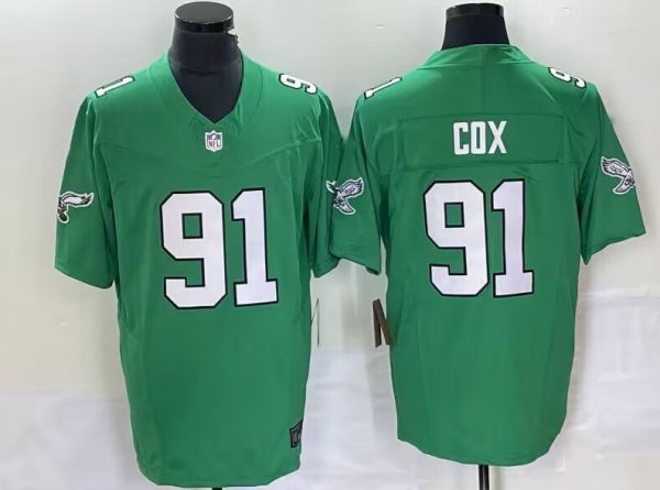 eagles #91 kelly green jersey