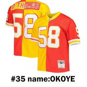 chiefs 35 okoye custom split jersey